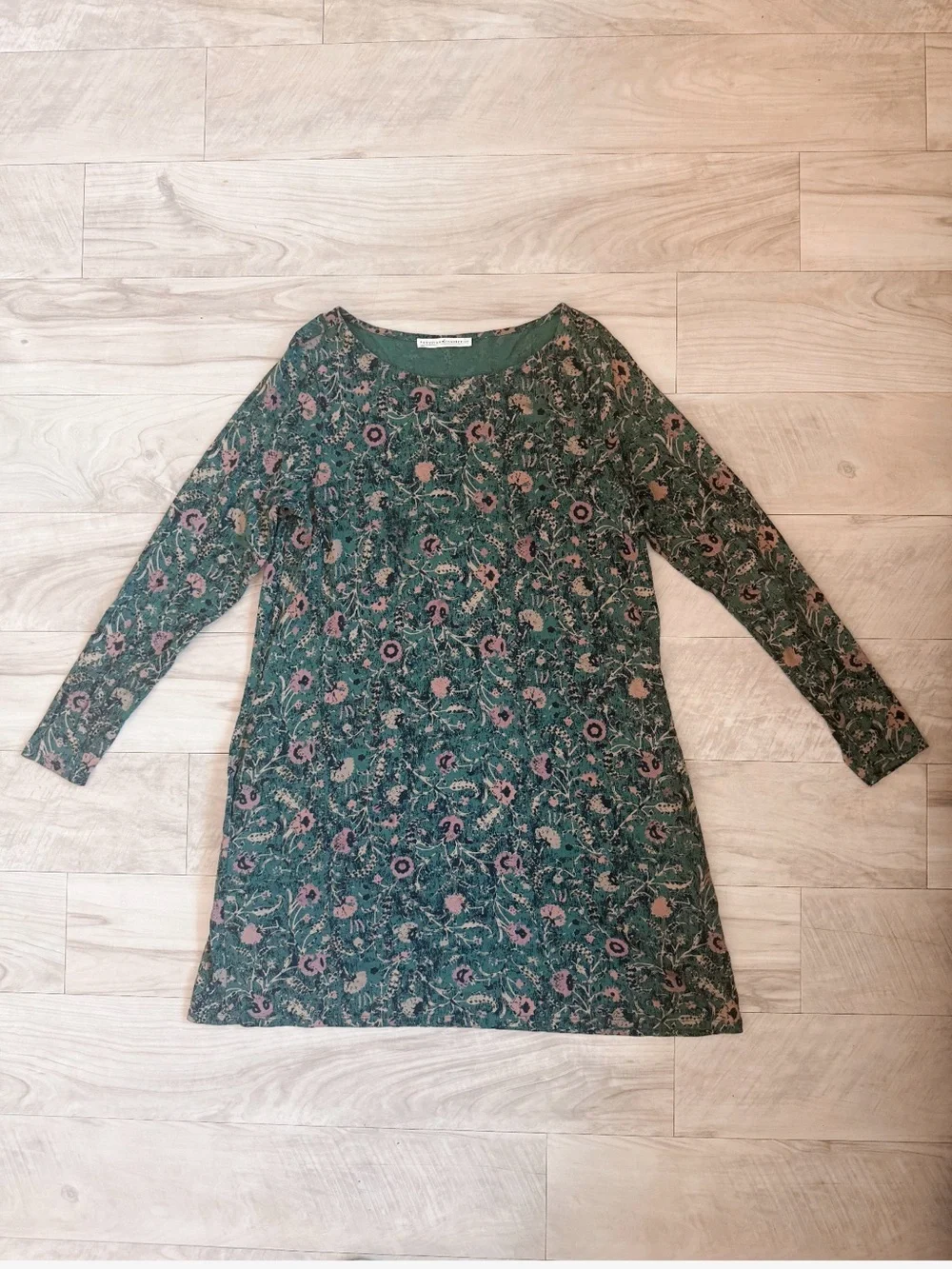 Peruvian Connection Orla Dress Floral Pima Cotton Modal Jersey - Picture 6 of 9